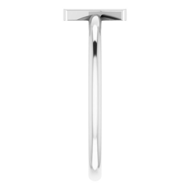 14K White Initial K Ring 4