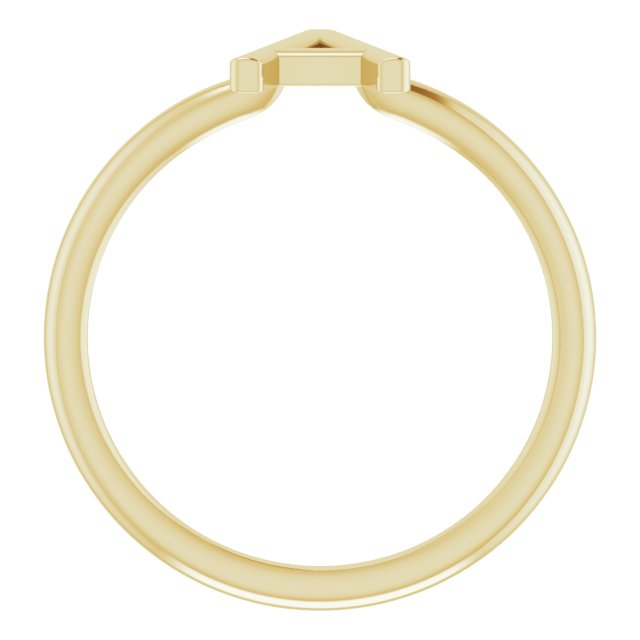 14K Yellow Initial A Ring 2