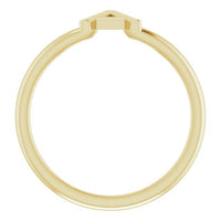 14K Yellow Initial A Ring 2