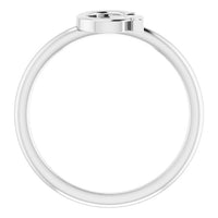 Sterling Silver Initial G Ring 2