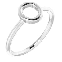 Sterling Silver Initial O Ring 1