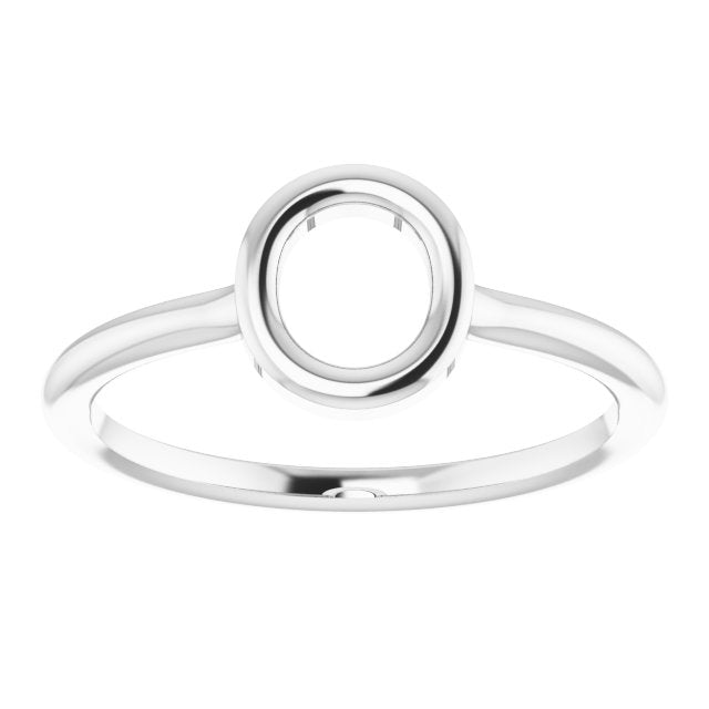 Sterling Silver Initial O Ring 3