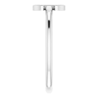 14K White Initial C Ring 4