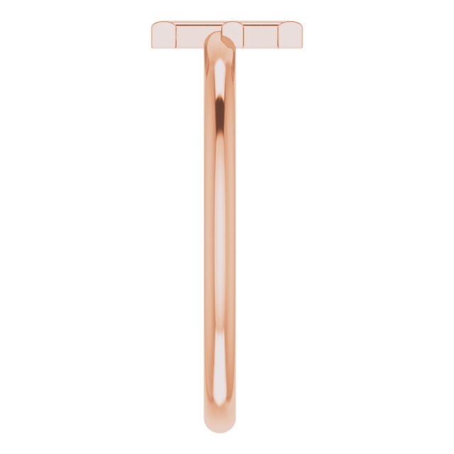 14K Rose Initial E Ring 4