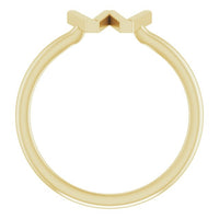 14K Yellow Initial W Ring 2