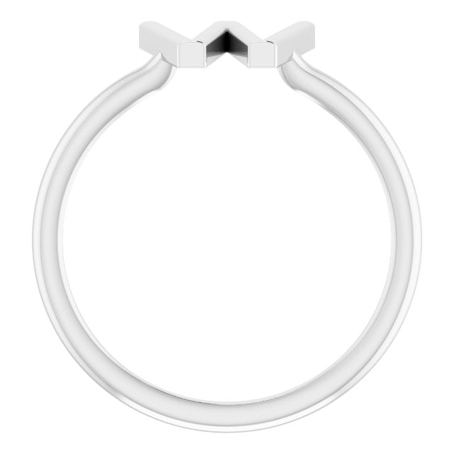 Sterling Silver Initial W Ring 2
