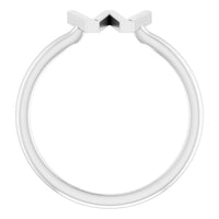 Sterling Silver Initial W Ring 2