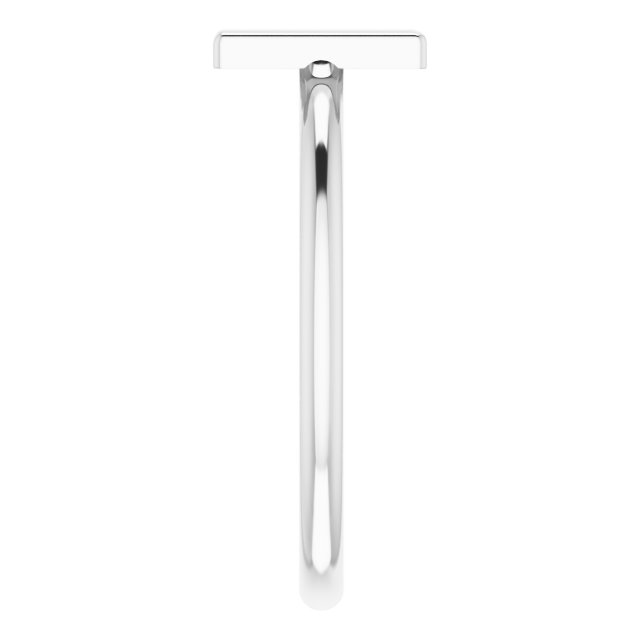 Sterling Silver Initial M Ring 4