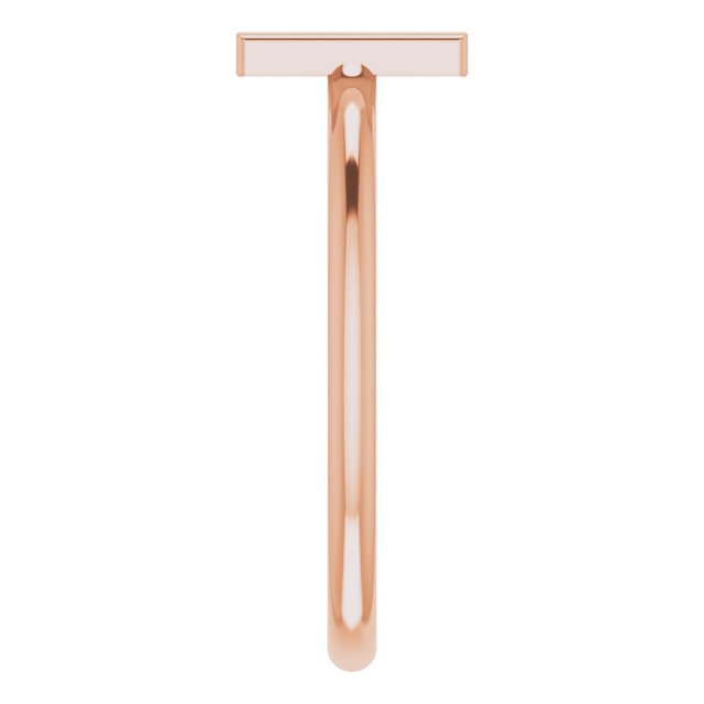 14K Rose Initial N Ring 4