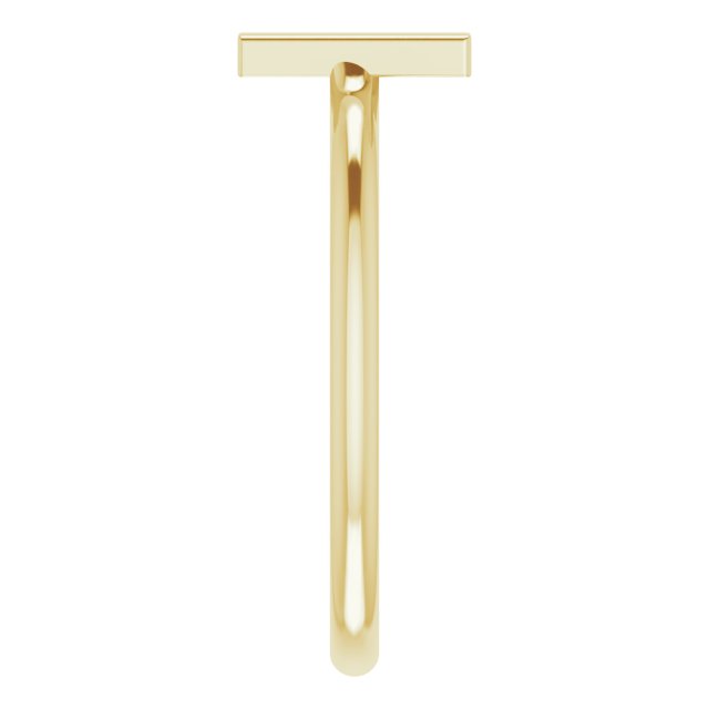 14K Yellow Initial W Ring 4