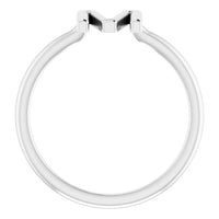 Sterling Silver Initial M Ring 2