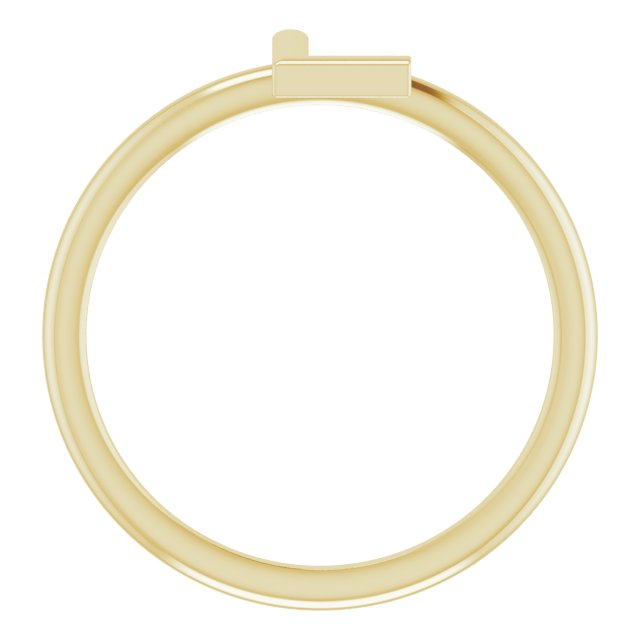 14K Yellow Initial L Ring 2