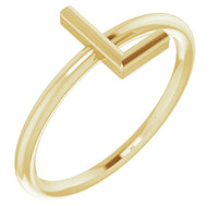 14K Yellow Initial L Ring 1
