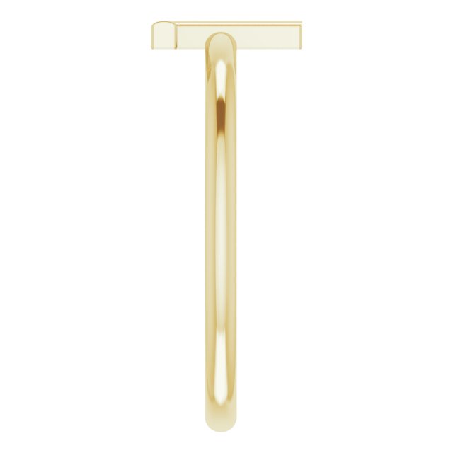 14K Yellow Initial L Ring 4