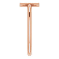 14K Rose Initial X Ring 4