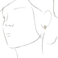 14K Yellow 1/5 CTW Diamond Triangle Earrings 3