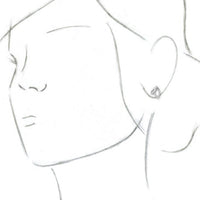 14K White Double Leaf Earrings 3