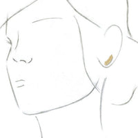 14K Yellow Petite Leaf Ear Climbers 3