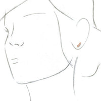 14K Rose .03 CTW Diamond Leaf Ear Climbers 3