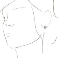 Sterling Silver Beaded Triangle Earrings 3