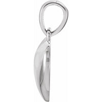 Sterling Silver .05 CT Diamond 16.75x12.15 mm Heart Pendant 2