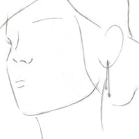 14K White Chain Earrings 3
