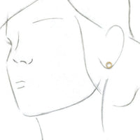 14K Yellow .08 CTW Diamond Circle Earrings 3