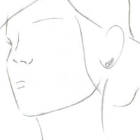 14K White .06 CTW Diamond Geometric Ear Climbers 3