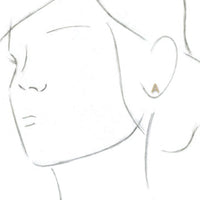 14K Yellow .06 CTW Diamond Single Initial A Earring 2