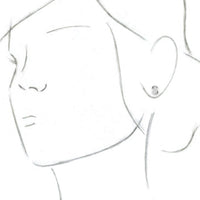 Sterling Silver Single Initial S Earring 2