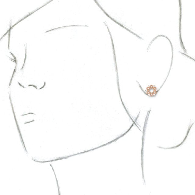 14K Rose 1/3 CTW Diamond Earrings 3