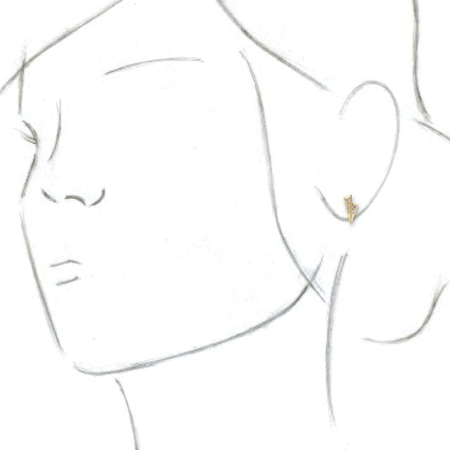14K Yellow 1/6 CTW Diamond Geometric Earrings 3
