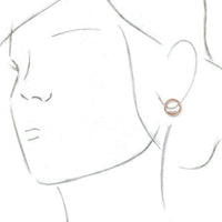 14K Rose 1/6 CTW Diamond Circle Earrings 3