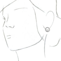 14K White 1/6 CTW Diamond Circle Earrings 3