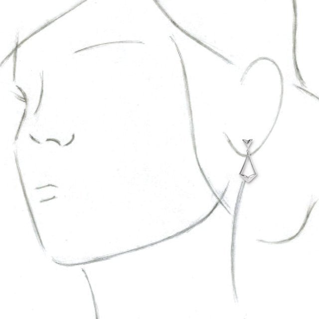 Sterling Silver Geometric Dangle Earrings with Backs 3