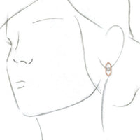 14K Rose 1/3 CTW Diamond Geometric Earrings 3