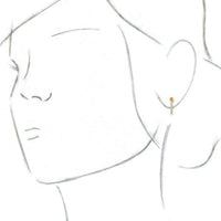 14K Yellow Citrine & 1/6 CTW Diamond Hoop Earrings 3