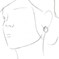 Sterling Silver Geometric Drop Earrings 3