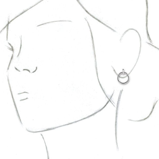 Sterling Silver Circle Dangle Earrings 3