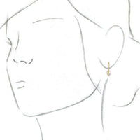 14K Yellow Freshwater Cultured Pearl & .03 CTW Diamond Hoop Earrings 3