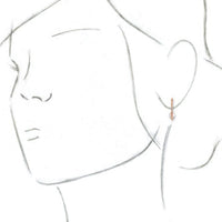 14K Rose Freshwater Cultured Pearl & .03 CTW Diamond Hoop Earrings 3