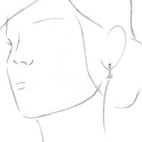 Sterling Silver Single Initial P Earring 2