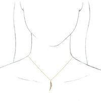 14K Yellow 1/5 CTW Diamond Feather 16-18" Necklace 3