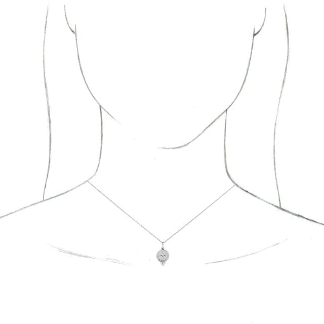 Sterling Silver Beaded Disc 16-18" Necklace 3