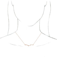 14K Rose Branch Bar 16-18" Necklace 3