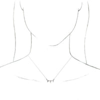 Sterling Silver Pyramid 16-18" Necklace 3