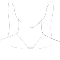 14K Rose Freshwater Cultured Pearl & 1/8 CTW Diamond Bar 16-18" Necklace 3