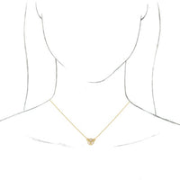 14K Yellow 3-Stone Marquise Diamond 16-18" Necklace 3