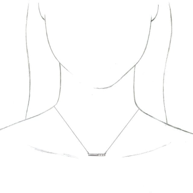 Sterling Silver 1/5 CTW Diamond Bar 16-18" Necklace 3