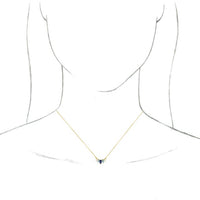14K Yellow Multi-Gemstone & .07 CTW Diamond Curved Bar 18" Necklace 3